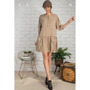 Free People Safari Ultra Soft Tencel Oversize Dress large